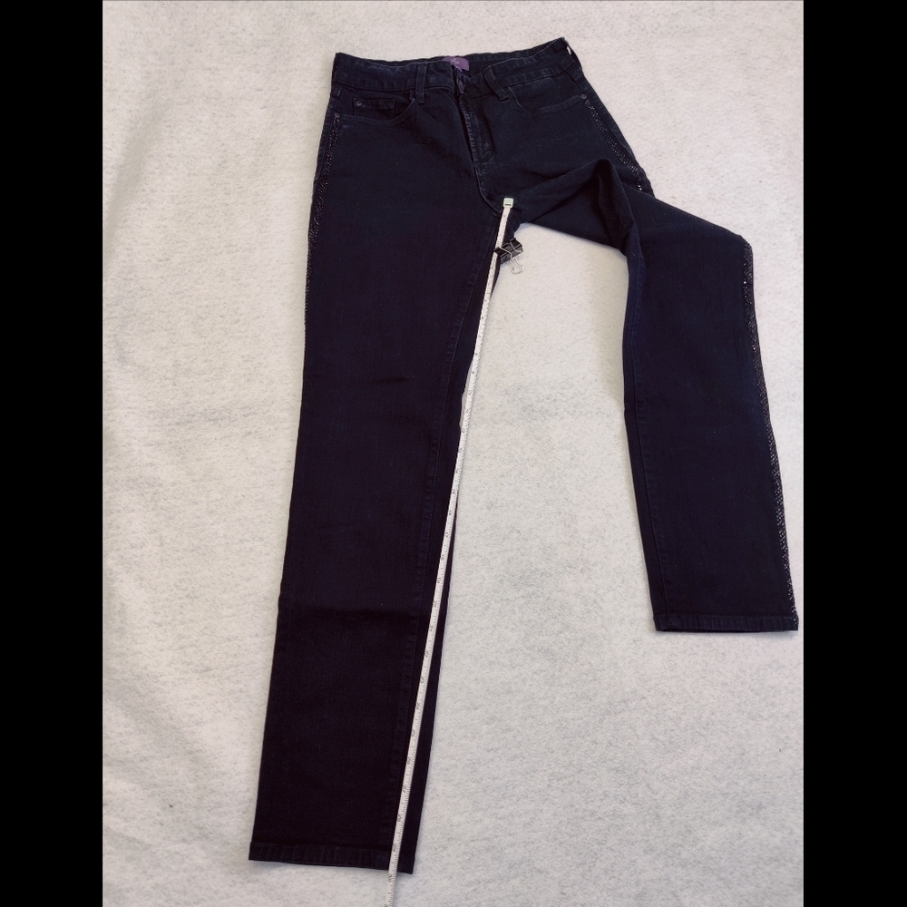NYDJ Legging Jeans Size 6 Black Stretch Made in USA Jegging Pants Women's M - Picture 12 of 14